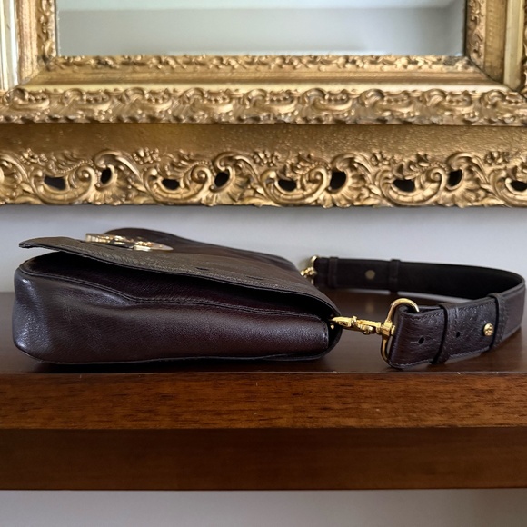 Tory Burch, Leather Shoulder Bag, Chocolate Brown - Picture 12 of 16